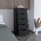 Tuhome Basilea 5 Drawers Tall Dresser, Pull Out System, Black CLW8975 - alternate 4